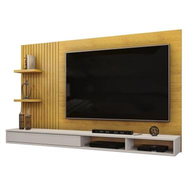 Imagem de Painel TV 60 Pol 190cm Bancada Suspensa Lutra D04 Cedro/Bali - Mpozenato