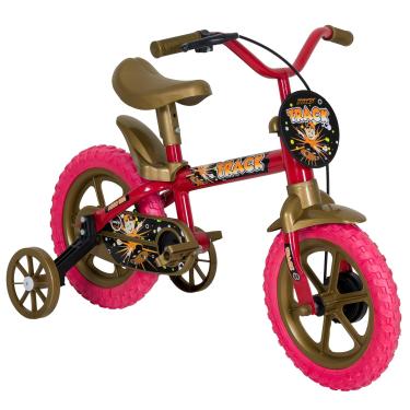 Imagem de TK3 Track Bicicleta Infantil Aro 12 Arco-Íris Vermelho e Dourado