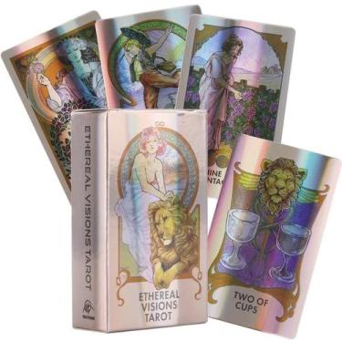 Imagem de Ethereal Visions Illuminated Tarot Deck Tarô Holográfico Baralho de Ca