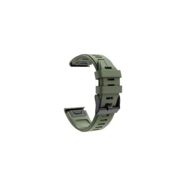 Imagem de Bracelete para Garmin Fenix 6 5 3HR 26mm verde militar - Lightbek Offi