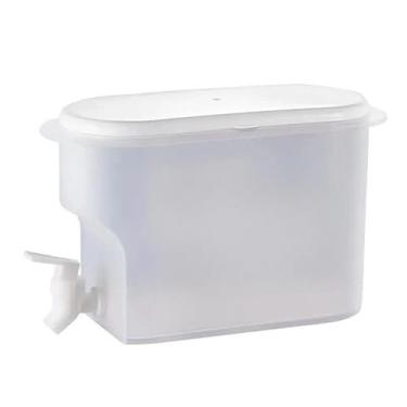 Imagem de 3L Suqueira Plastica com tampa para Geladeira Com torneira capacidade 3,5litros para agua saborizada(Suqueira,3L)