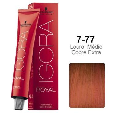 Imagem de Coloração Schwarzkopf Igora 7-77 Louro Médio Cobre Extra