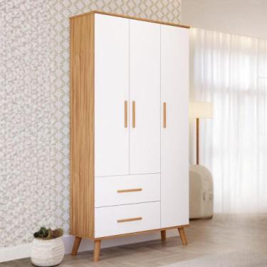 Imagem de Guarda Roupa Infantil 3 Portas 2 Gavetas 100% MDF Pé Palito - Faura, A