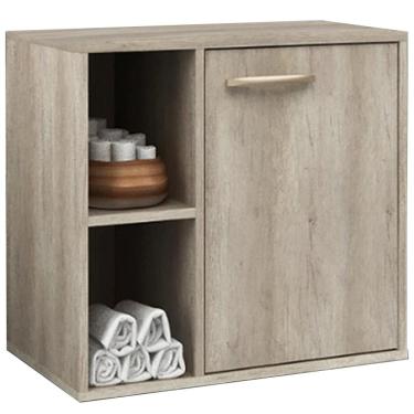 Imagem de Balcão Gabinete Suspenso Para Banheiro 60 cm Com 01 Porta Anne B06 Barrique - Lyam Decor