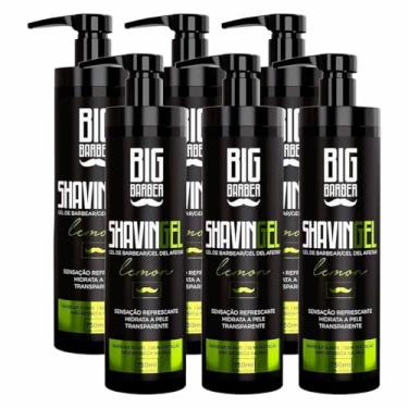 Imagem de Kit 6x Shaving Gel De Barbear Lemon 750ml Bancada Big Barber