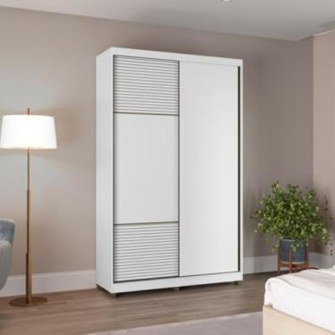 Imagem de Guarda Roupas 2 Portas de Correr Versalhes Branco Mdf Casamia