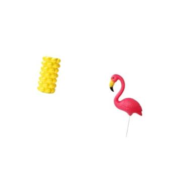 Imagem de Fenteer Vaso de Flores de Porcelana E Estátua de Pássaro, Ornamento de Mesa para Sala de Estar E Quintal, Acessórios de Jardim de Fadas, Escultura