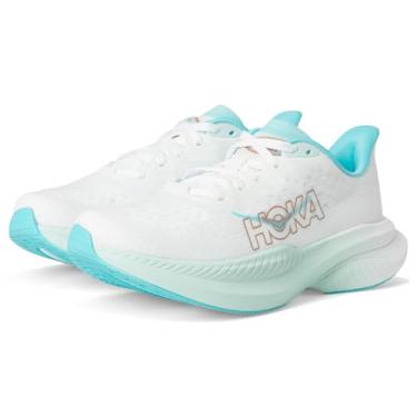 Imagem de HOKA ONE ONE Tênis feminino Mach 6, Ouro rosa, 7 Wide