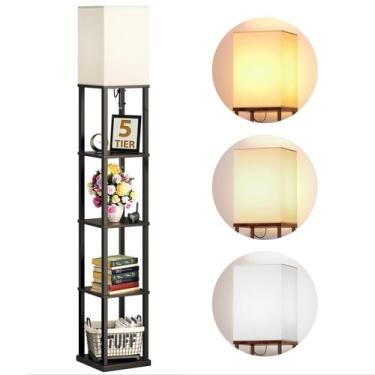 Imagem de Luminária de chão Addlon Prateleira de 5 camadas com lâmpada LED 3CCT