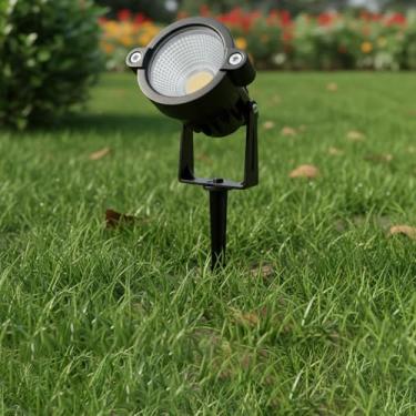 Imagem de Luminária Espeto Led de Jardim 15W IP65 Prova D'água Iluminação Luz de Gramado Bivolt Área Externa (Verde)
