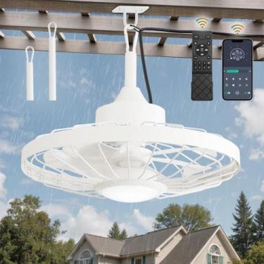 Imagem de Ventilador de teto LEDIARY 20" Outdoor IP65 Waterproof Remote
