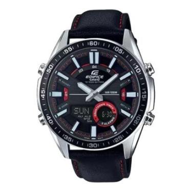 Imagem de Relógio Masculino Edifice Original EFVC100L1AVDF Pulseira Couro Preto-Masculino