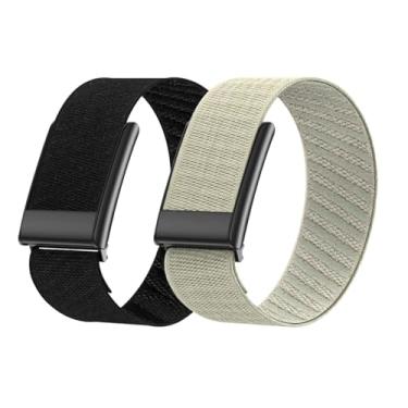 Imagem de Vanet Pulseiras de nylon compatíveis com Whoop 5.0 Peak, MG Life e One, pulseira de tecido elástico, respirável, esportiva, ajustável, trançada, elástica, para homens e mulheres, pacote com 2