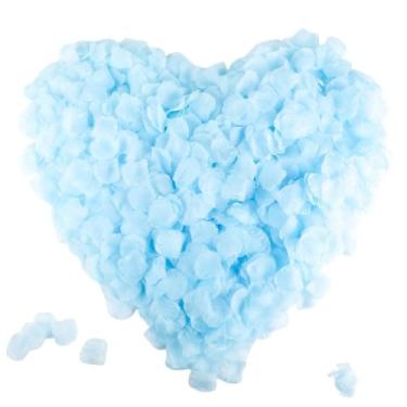 Imagem de 1000 pétalas artificiais de seda vermelho-escuro para decoração de flores românticas à noite de casamento