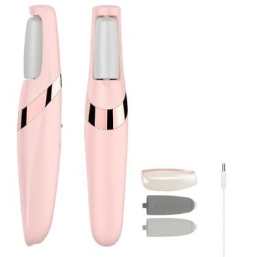 Imagem de Removedor de Calos Elétrico Portátil, Lixador para Pés Rosa com USB, Kit Profissional com Acessórios para Cuidados com os Pés