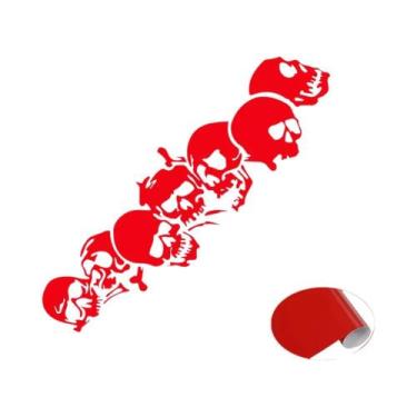 Imagem de Adesivo Universal De Horror Para Carro, Moto, Bicicleta Com Cabeça De 