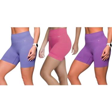 Imagem de Kit 3 Shorts Selene Sem Costura Feminino