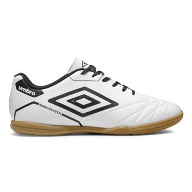 Imagem de Chuteira Futsal Umbro Manchester Masculina (Branco/Preto, BR, Adulto, Numérico, 38)