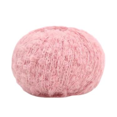 Imagem de Fio de lã macia tricô lã mistura de fios de crochê artesanato 25 g várias cores para bricolage suéteres boneca cachecóis acessórios Sakura rosa