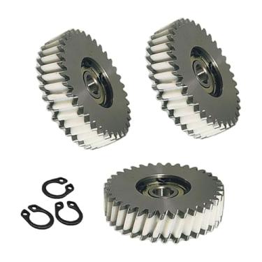 Imagem de simhoa Engrenagem oblíqua 3 peças 35T, substituição direta para motor de bicicleta elétrica de 500 W com rolamentos de 8 mm, engrenagens de motor de