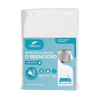 Imagem de Protetor Colchão Solteiro King Fibrasca Branco Impermeavel Branco Liso