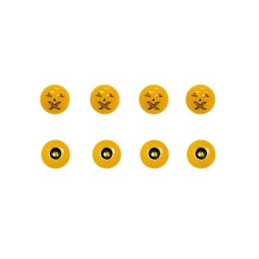 Imagem de 8 peças de tampas de haste de válvula de pneu com emoji divertido, tampas de válvula de expressão duráveis, tampas de válvula à prova de poeira e vazamento de ajuste universal para carros, caminhões