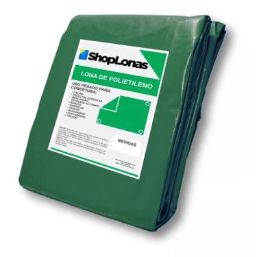 Imagem de Lona 4x3 - Barraca De Feira Verde Polietileno Impermeável - Shoplonas