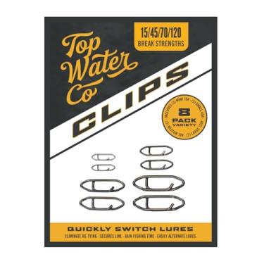 Imagem de Top Water Pacote variado de clipes de velocidade – amostras de 8 peças (2 mini, 2 pequenas, 2 médias, 2 grandes)