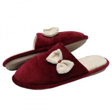 Imagem de Pantufa PUFF Flex Anatômica Plush com Unifloc - Bordo - 37/38, Bordô, 