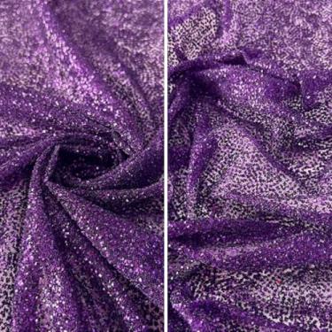 Imagem de Tecido Tule Com Glitter Pesado Explosão | 1,50m (Roxo,0,50m)