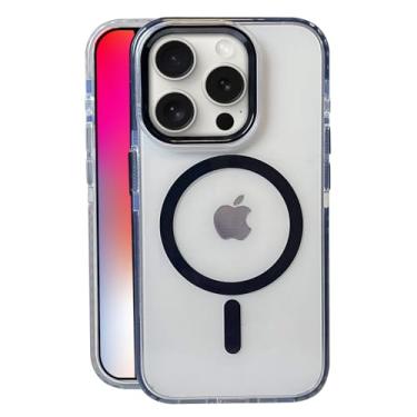 Imagem de Capa para iPhone 13 Pro Max, compatível com MagSafe, capa fosca macia e fina, à prova de choque, antiimpressões digitais, antiamarelamento, antiarranhões, capa de telefone magnética para Apple, série