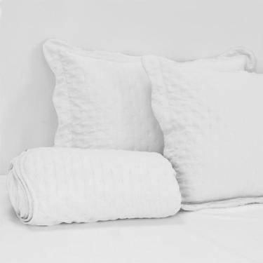 Imagem de Cobre Leito Genebra Casa Di Valle Queen Liso 400 Fios Macio, Branco