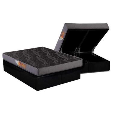 Imagem de Colchão Polar D20 Class Pérola Preto+Cama Baú 88x188 - Colchões Polar