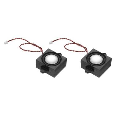 Imagem de PATIKIL Mini alto-falante de 3 watts, 4 Ohm, 2 peças, máquina de publicidade portátil de alcance completo, conector micro alto-falante para pequenos projetos eletrônicos, preto e prata