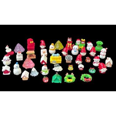 Imagem de Mini enfeites de resina de Natal, conjunto de estatuetas em miniatura, enfeite de sino de árvore de Natal de boneco de neve para fazer garrafas de aquário faça você mesmo, decoração de artesanato, 45