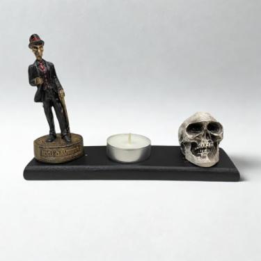 Imagem de Kit Ofertório Exu Caveira Poder e Proteção Resina 17 cm