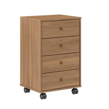 Imagem de Mesa De Cabeceira Presence Com 4 Gavetas - Amêndola Touch