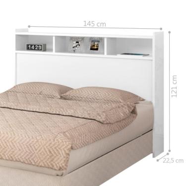 Imagem de Cabeceira Cama Casal Melissa Box Branco