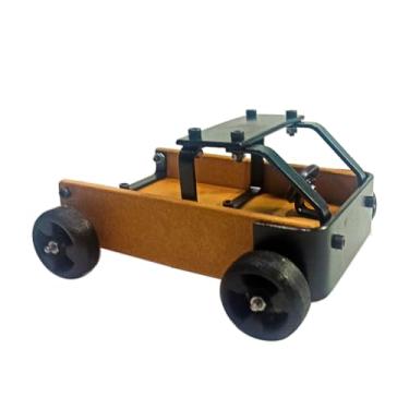 Imagem de Carrinho de Montar Infantil em Aço e Madeira com Parafusos e Porcas – Brinquedo Educativo STEM de Construção e Mecânica