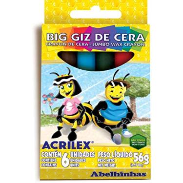 Imagem de Big Giz De Cera 6 Cores, Acrilex, 091060000, Multicor