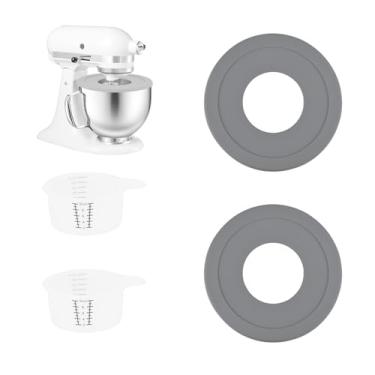 Imagem de Kltchonald Tampas de tigela de misturador, tampas de proteção contra respingos de batedeira KitchenAid 4,5-5Qt com cabeça inclinada, cinza, (pacote com 2)