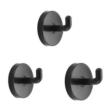 Imagem de Jero.Ted Ganchos de porta de parafuso para portas de armário de madeira, 3 pacotes de ganchos de parede de madeira resistentes para banheiro e cozinha, 12 parafusos, plástico de nylon em forma de L