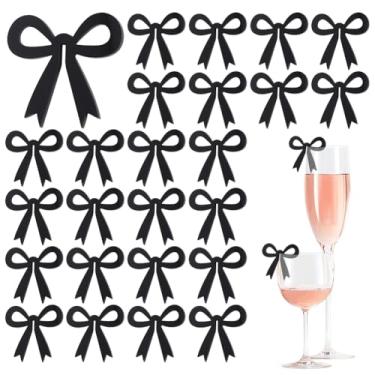 Imagem de HOBBIESAY Marcadores de bebida 30 peças 5 x 5,4 cm etiquetas de bebida acrílicas para copos de martini, pingentes de taça de vinho para despedida de solteira, aniversário, casamento, coquete