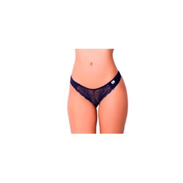 Imagem de Kit 3 Calcinha Fio Dental Tania Linda Brasil, GG, Preto