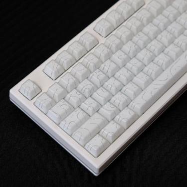Imagem de 131 Keys Translucent Topographic Keycaps Cherry Profile White Jelly Keycap Set Fit for 61/64/87/104/108 Cherry Mx Switches Mechanical Keyboard