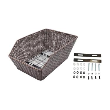 Imagem de menolana Cesta traseira para bicicleta, cesto de armazenamento para mountain bike, fácil instalação, bagageiro para bicicleta, suporte de carga