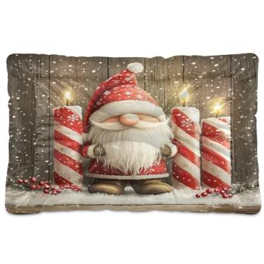 Imagem de SEHANY Cama de Natal para cães e gatos com fundo antiderrapante, cama de canil, colchão macio para animais de estimação, lavável, para cães pequenos, médios e grandes, gatos, 91 x 61 cm