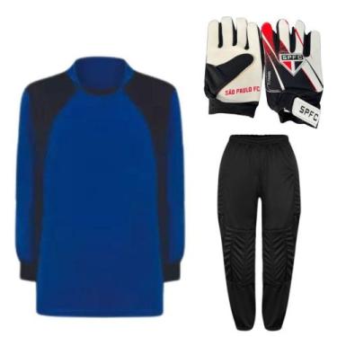 Imagem de Kit De Goleiro TRB + Luva De Goleiro Infantil São Paulo DRB Goalkeeper