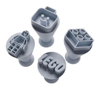 Imagem de Kit Carimbo Marcador Brigadeiros LEGO BLOCOS DE MONTAR BRICK Molde Fes