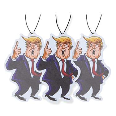 Imagem de Donald Trump Car Air Freshener 3 Pack Scented With Essential Oils By Fresh Fresheners